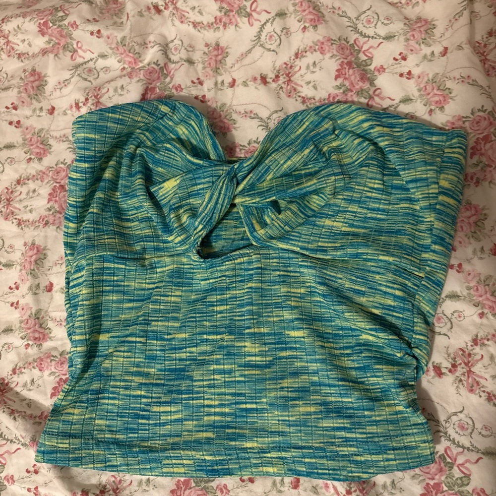 Stylish Blue and Green Women's Top